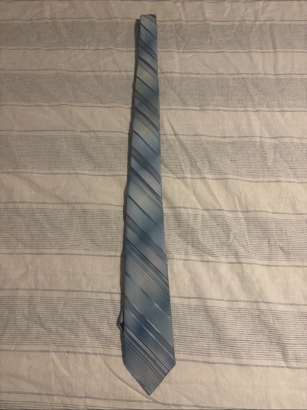 jcpenney Light Blue Diagonal Stripe Men's Tie